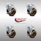 Service Caster 4 Inch SS High Temp Phenolic Wheel Swivel Bolt Hole Caster Set with Brake SCC SCC-SSBH20S414-PHSHT-TLB-4 - alternate 4